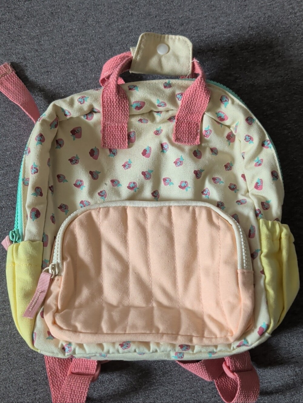 Kids Strawberry Print Mini Backpack